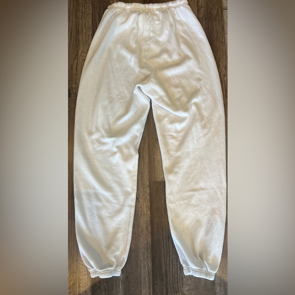 Aviator nation white Sweatpants with Rainbow and Blue Logo EUC Large - Picture 4 of 5